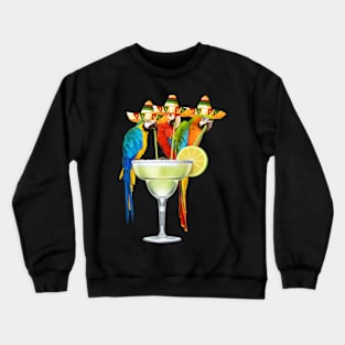 Parrot Cinco De Mayo Funny Drinking Tequila Mexican Fiesta Crewneck Sweatshirt